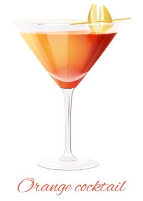 Orange cocktail white