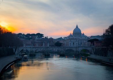 Vatican sunset