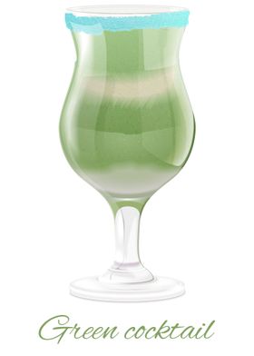 Green cocktail white