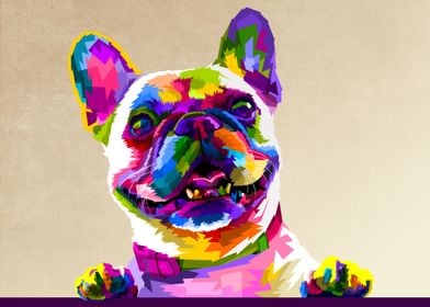 french bulldog pop art