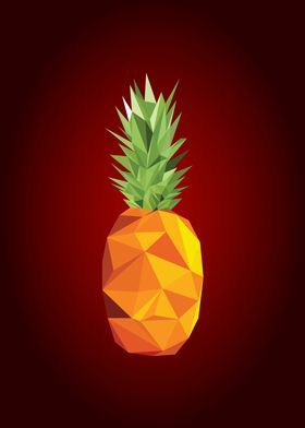Pineapple Low Poly Design