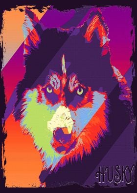 Husky Pop Art Dog
