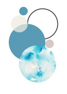 Sphere blue watercolor