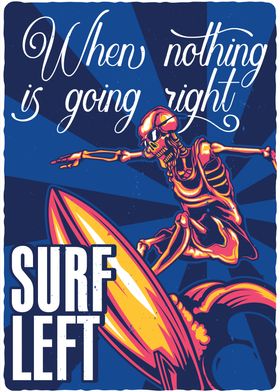 Skeleton Surfing Surfer