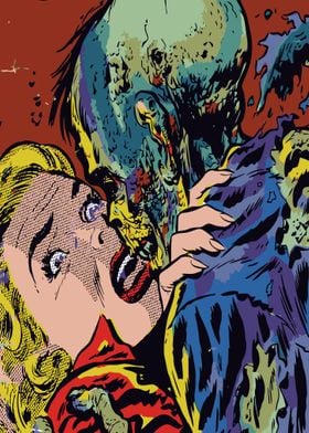 Zombie Kiss Vintage Comic