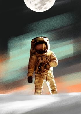 cosmonaut in winter