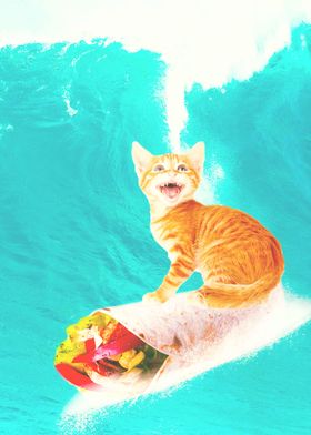Kitty Cat Surfing Burrito