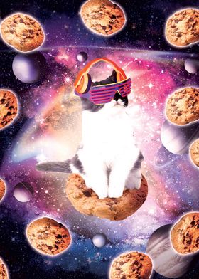 Cat On Choc Cookie