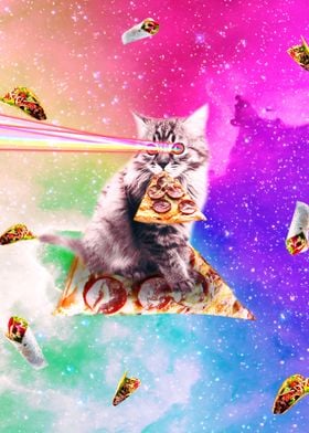 Outer Space Pizza Cat
