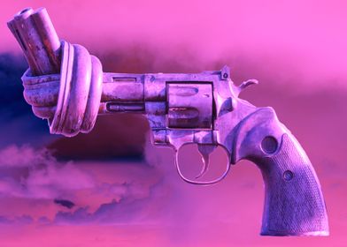 Pink Revolver Blue Poster Art Print By Palle Hasling Jakobsen Displate