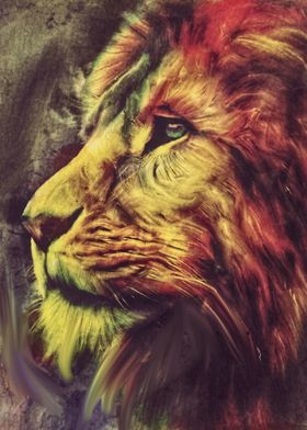 lion colors abstract