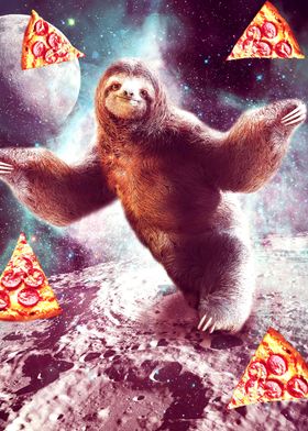 Space Sloth With Pizza 