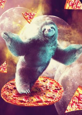 Space Sloth With Pizza