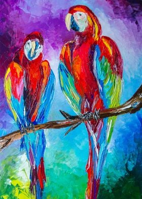 Two parrots