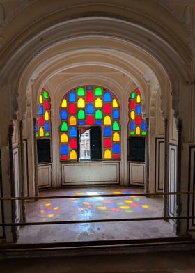 Colored glass in India