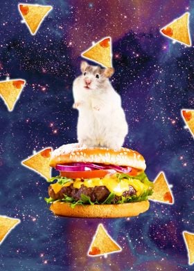 Hamster Riding Burger