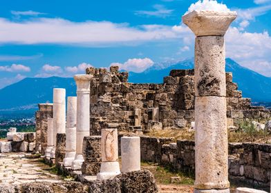 Ancient pillars of Greece