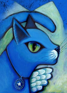 Blue angel cat