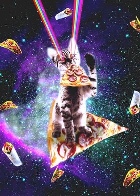 Outer Space Pizza Cat