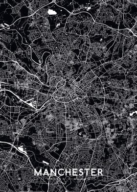 Manchester map black