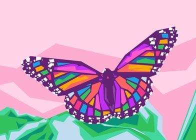 Colorful Butterfly on WPAP