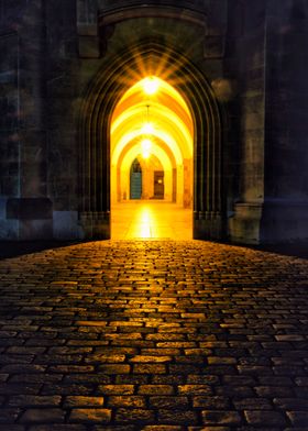 Illuminated archway