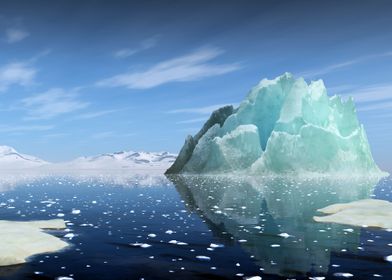 Iceberg arctic scene