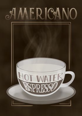Americano Coffee Sign