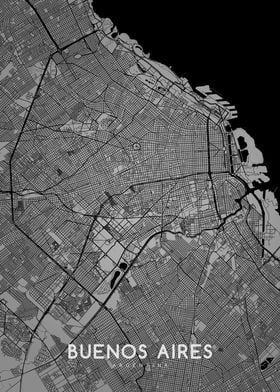 Buenos Aires map BW