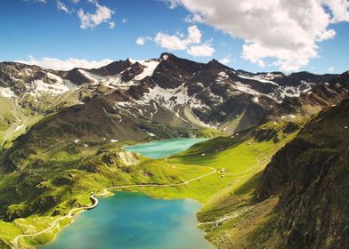 Aerial Shot Alpine Lakes