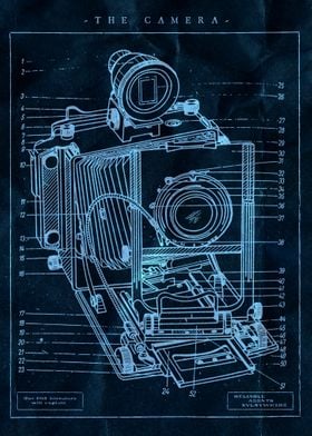 Vintage camera blueprint 2