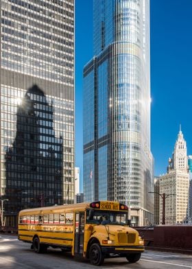 School bus in Chicago 