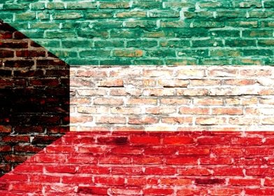 Al Kuwait flag in graffiti