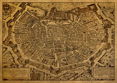 Street Map of Milan 1573
