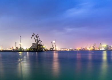 Port at night