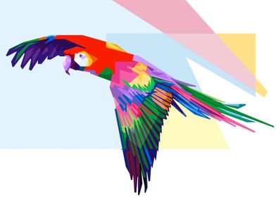 Macaw In Wpap Style 