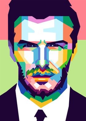 David Beckham In WPAP ART