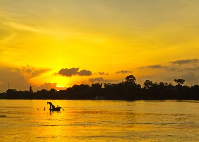 Early morning on river