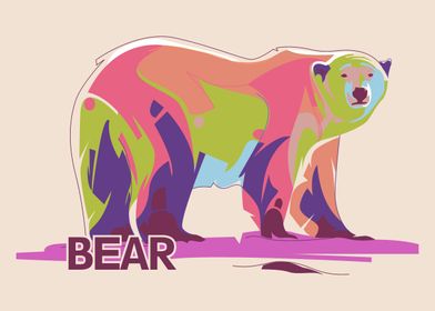 Bear Pop Art