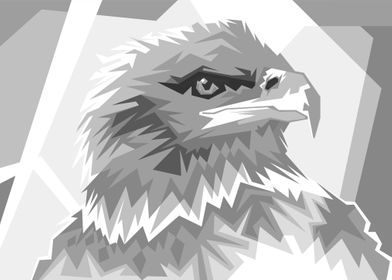 Eagle in WPAP Pop Art