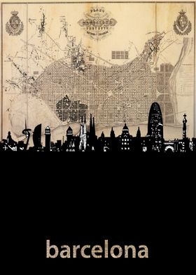 City Skyline Sepia-preview-1