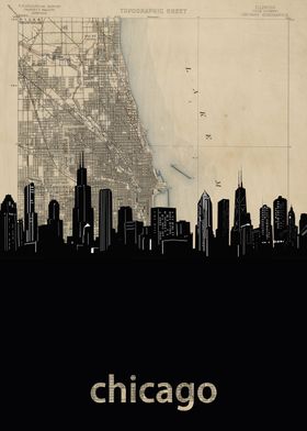 City Skyline Sepia-preview-0
