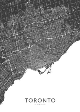 Toronto map BW