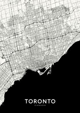 Toronto map white