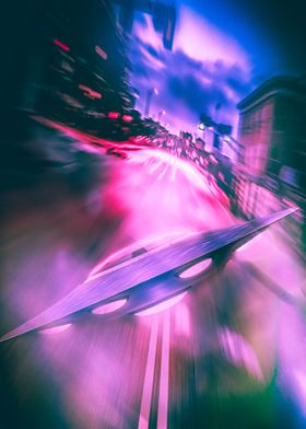 Racing UFOs In The City