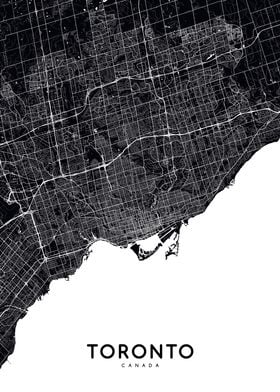 Toronto map black