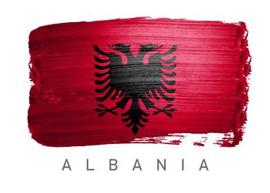 Albania flag map brush 