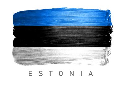 Estonia flag map country