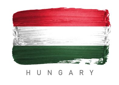 Hungary flag map europe