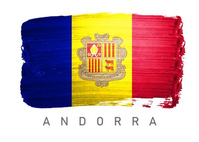 Andorra flag map brush 